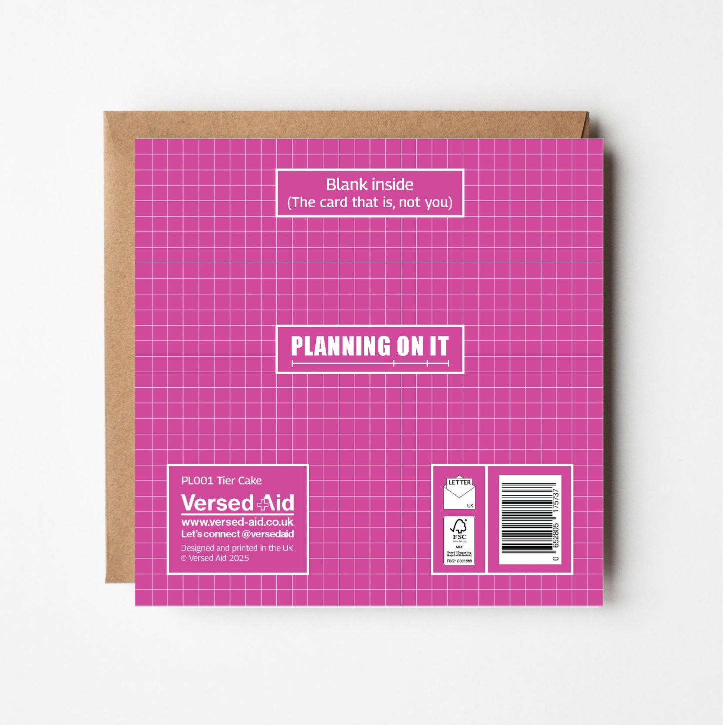Product details with Versed Aid branding on a pink grid background